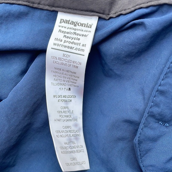 NWT- PATAGONIA Blue Wavefarer Board Shorts 5 In- Size 4 - Picture 7 of 10